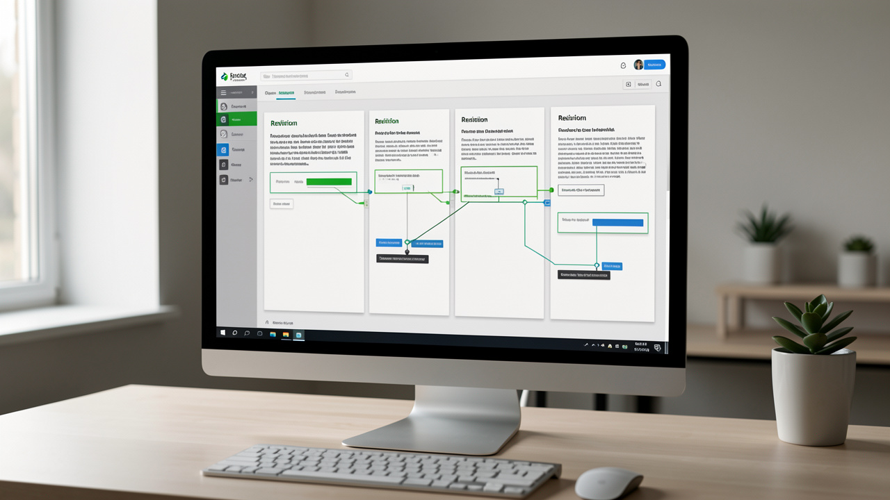 Interface d’historique sur un écran d’ordinateur montrant des versions successives et une traçabilité éditoriale mise en évidence.